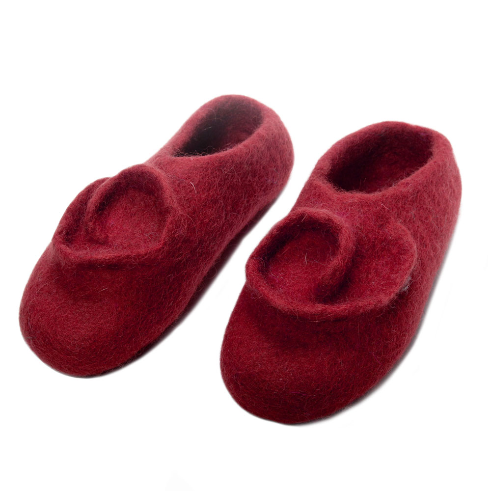 Curl Head Felt Slipper