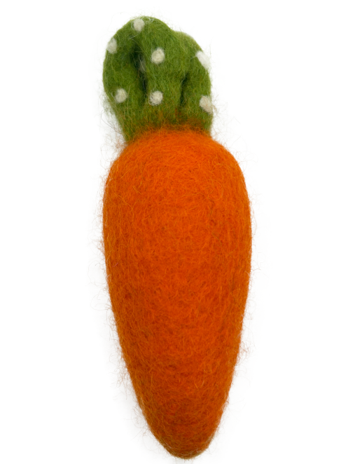 Handmade Needle-Felted Carrot – Decorative Wool Ornament
