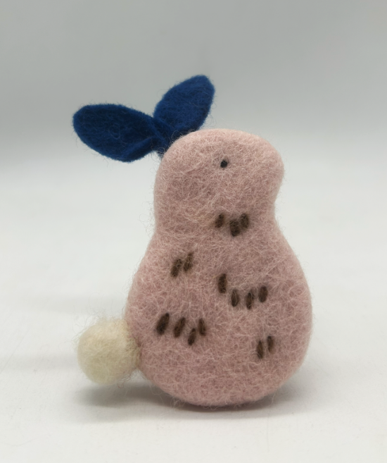 Handmade Needle-Felted Bunny Figurine | Wool Felt Rabbit Decor