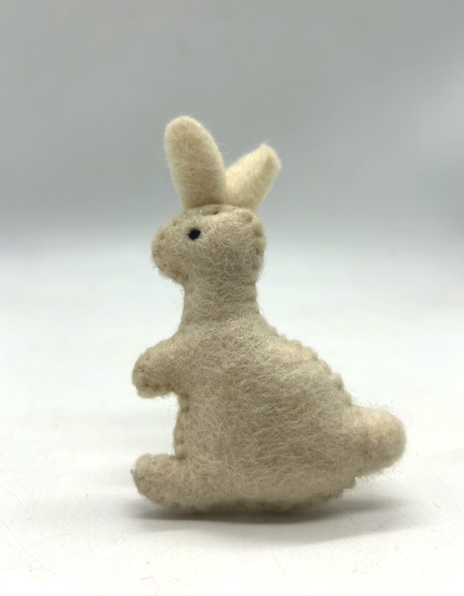Handmade Wool Felt Bunny | Eco-Friendly Felt Rabbit Toy for Nursery & Home Décor